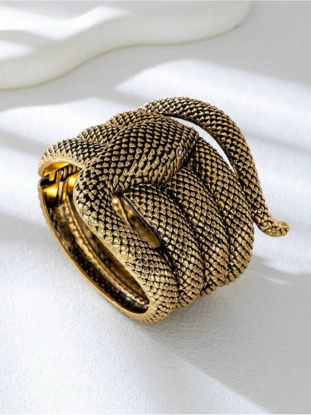 Gold Snake Wrap Bracelet